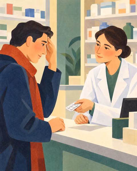 Illustration for At the Pharmacy in Moscow
