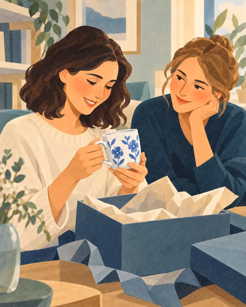 Illustration for Birthday Gift from a Friend